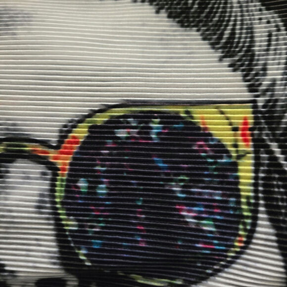 Thin Hongkoi Graphic Harajuka Style Plisse Kimono Sleeve Sheer Midi Dress - Picture 10 of 11